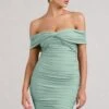 Appreciate | Sage Off The Shoulder Ruched Mini Dress -Sangyong Store CC BR WB CL129515068 Appreciate SageOffTheShoulderRuchedMiniDress0