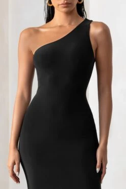 Honey Honey | Black One Shoulder Maxi Dress -Sangyong Store CL127486 HoneyHoneyBlackOneShoulderMaxiDress detail