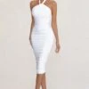 Serendipity | White Halter Neck Knot Midi Dress 2 Serendipity | White Halter Neck Knot Midi Dress -Sangyong Store WB BR CL126092 SerendipityWhiteHalterNeckKnotMidiDress3