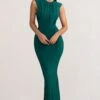 Phoenix | Bottle Green Sleeveless Maxi Dress With Hood -Sangyong Store WB BR CL129251 PhoenixBottleGreenSleevelessMaxiDresswithHood1