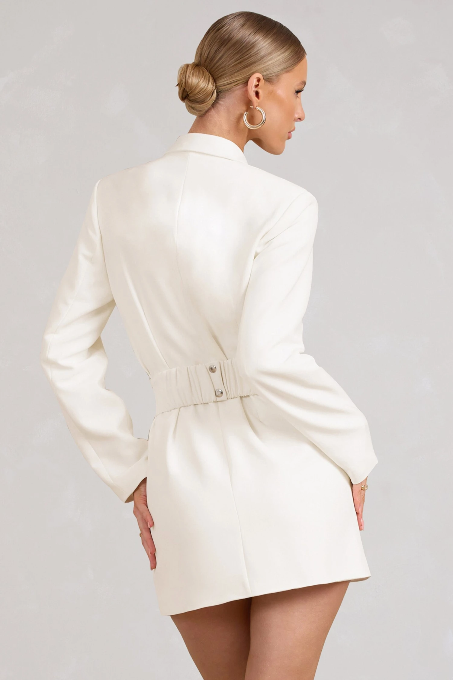 Prized | White Tailored Blazer Mini Dress With Bow 4 Prized | White Tailored Blazer Mini Dress With Bow - Image 2