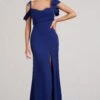 Merlot | Navy Asymmetric Draped Split Maxi Dress -Sangyong Store WB BR CL129420015 MerlotNavyAsymmetricDrapedSplitMaxiDress1