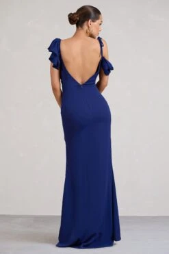 Merlot | Navy Asymmetric Draped Split Maxi Dress 7 Merlot | Navy Asymmetric Draped Split Maxi Dress -Sangyong Store WB BR CL129420015 MerlotNavyAsymmetricDrapedSplitMaxiDress7