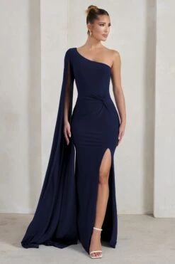Romi | Navy One Shoulder Twist Design Maxi Dress -Sangyong Store WB CC CL127683015 RomiNavyOneShoulderTwistDesignMaxiDress0 cdd3573b 5742 4ec0 ae56 2cb45b8cd8d1