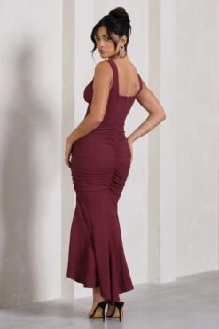 Sangyong Store -Sangyong Store WB CC CL132003069 SavannahBurgundySquare NeckCorsetFishtailMidiDress7 6e2d7449 0b12 422a 9179 36ca8b69edfb