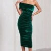 Remember Me | Bottle Green Velvet One Shoulder Midi Dress -Sangyong Store WB CC HR CL128809047 RememberMeBottleGreenVelvetOneShoulderMidiDress1 d5cd8b65 65d5 4e35 824f 29a587e0d78e