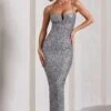 Dazzle Me | Grey Sequin Strappy Bodycon Maxi Dress -Sangyong Store WB CC HR CL130031078 DazzleMeGreySequinStrappyBodyconMaxiDress0