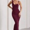 Phantasy | Burgundy Asymmetric Neckline Cowl Maxi Dress 2 Phantasy | Burgundy Asymmetric Neckline Cowl Maxi Dress -Sangyong Store WB CL126730069 PhantasyBurgundyAsymmetricNecklineCowlMaxiDress0