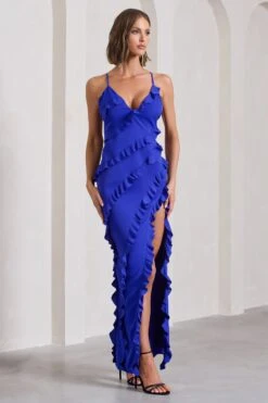 Run The World | Royal Blue Sweetheart Neckline Ruffle Maxi Dress -Sangyong Store WB CL127687104 RunTheWorldRoyalBlueSweetheartNecklineRuffleMaxiDress9