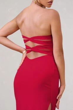 Manon | Red Sweetheart Bandeau Maxi Dress With Thigh Split 10 Manon | Red Sweetheart Bandeau Maxi Dress With Thigh Split -Sangyong Store WB CL128389 ManonRedSweetheartBandeauMaxiDressWithThighSplit4 e3b1334c b318 437b a434 1b15ff641c5e