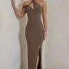 Clementine | Mocha Asymmetric Neckline Maxi Dress With Thigh Split 1 Clementine | Mocha Asymmetric Neckline Maxi Dress With Thigh Split -Sangyong Store WB CL128398 ClementineMochaAsymmetricNecklineMaxiDressWithThighSplit0 435f961f 531e 4c0d 9f1d bd06965a13b8