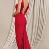 Flute | Red Bodycon Maxi Dress With Ruched Ruffled Back 1 Flute | Red Bodycon Maxi Dress With Ruched Ruffled Back -Sangyong Store WB CL128443098 FluteRedBodyconMaxiDressWithRuchedRuffledBack4