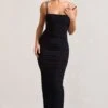 Ellis | Black Ruched Mesh Strappy Bodycon Maxi Dress -Sangyong Store WB CL128707002 EllisPlumRuchedMeshStrappyBodyconMaxiDress2 56786380 90da 4ebc 86db 762c91870ed2