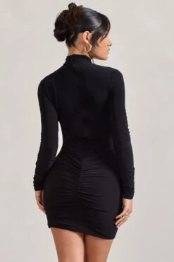 Eve | Black Crossed-Neck Long-Sleeved Bodycon Mini Dress 8 Eve | Black Crossed-Neck Long-Sleeved Bodycon Mini Dress -Sangyong Store WB CL128832002 Eve BlackCrossed NeckLong SleevedBodyconMiniDress6 1fdf5eec 5ab7 4256 b3e3 38e1c718d9c4