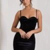 Starstruck | Black Velvet Strappy Corset Mini Dress -Sangyong Store WB CL128854002 StarstruckBlackVelvetStrappyCorsetMiniDress0