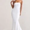 Adored | White Strapless Structured Fishtail Maxi Dress -Sangyong Store WB CL128872005 Adored WhiteStraplessStructuredFishtailMaxiDress0 a787f457 968b 4400 9403 85dae7f118e7