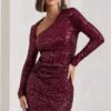 Rising Star | Burgundy Sequin Long-Sleeved Twisted Mini Dress 2 Rising Star | Burgundy Sequin Long-Sleeved Twisted Mini Dress -Sangyong Store WB CL128930158 RisingStarBurgundySequinLong SleevedTwistedMiniDress0 66d3ea3b a57f 4e60 98da af9e99b994c6