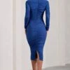 Elisabeth | Cobalt Blue V-Neck Long-Sleeved Midi Dress -Sangyong Store WB CL128984071 Elisabeth CobaltBlueMeshV NeckLong SleevedMaxiDress7 216fbdae 25eb 4eba b729 d1b3dc11675a