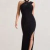 Ignite | Black Strappy Halter-Neck Asymmetric Maxi Dress -Sangyong Store WB CL128991002 IgniteBlackStrappyHalter NeckAsymmetricMaxiDress1