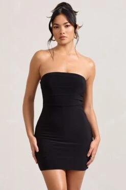 In The Press | Black Bandeau Bodycon Mini Dress 11 In The Press | Black Bandeau Bodycon Mini Dress -Sangyong Store WB CL129622002 InThePressBlackBandeauBodyconMiniDress1