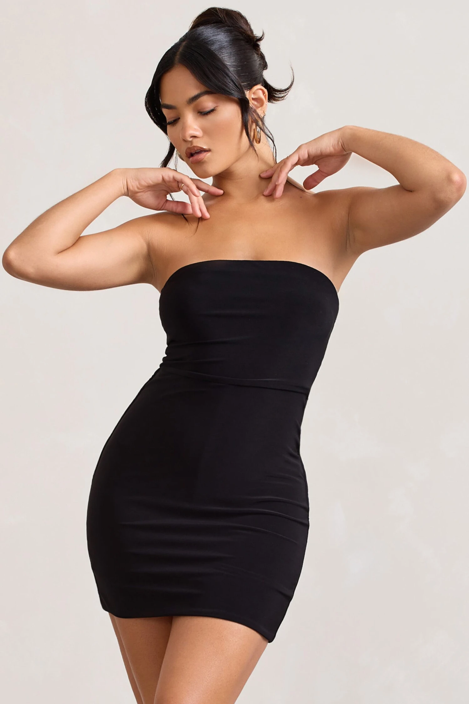 In The Press | Black Bandeau Bodycon Mini Dress 6 In The Press | Black Bandeau Bodycon Mini Dress - Image 4