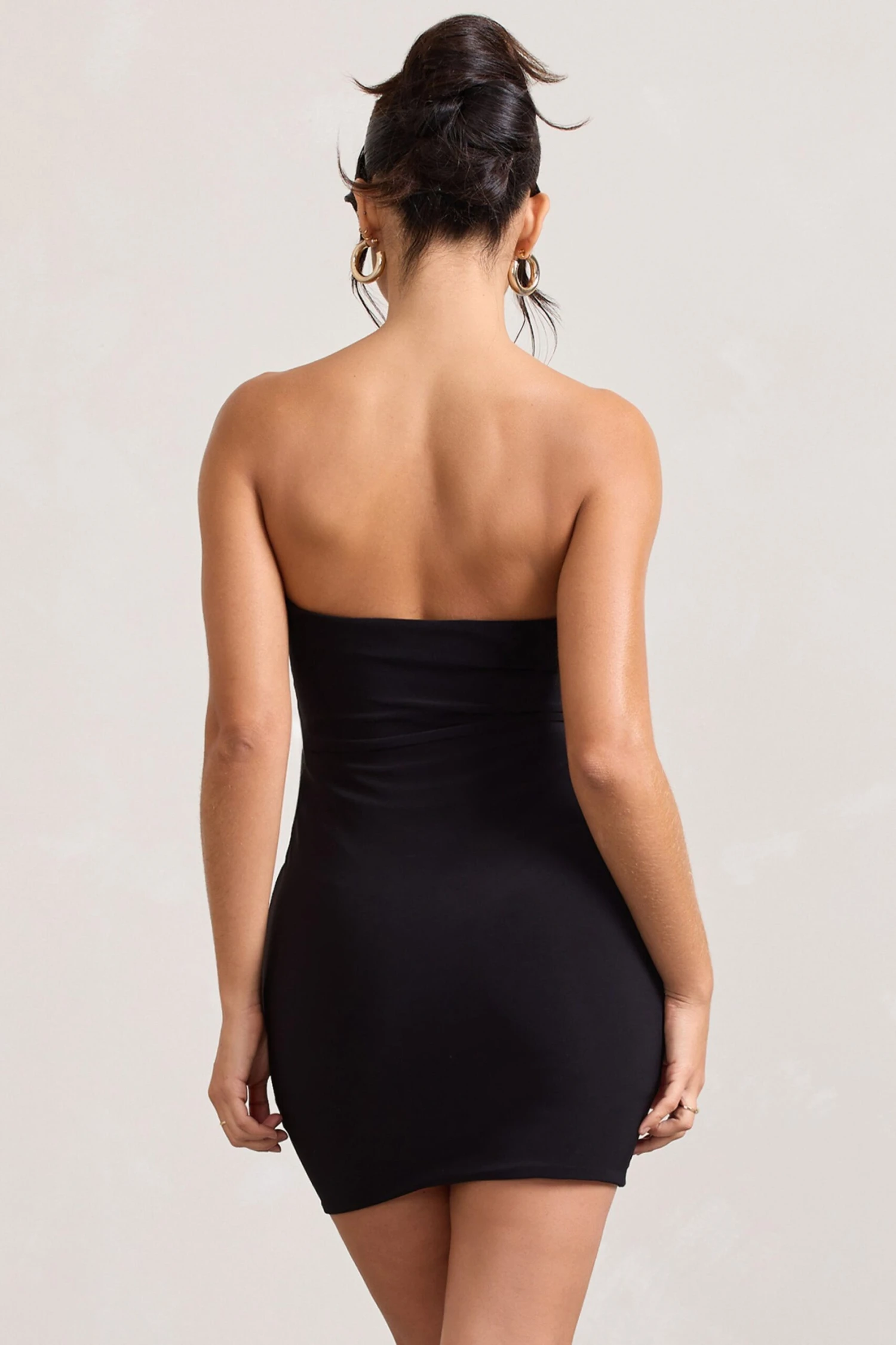 In The Press | Black Bandeau Bodycon Mini Dress 4 In The Press | Black Bandeau Bodycon Mini Dress - Image 2