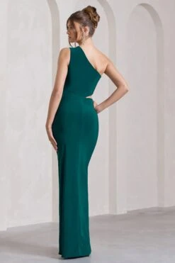 Emmy | Bottle Green Asymmetric Cut-Out Split Maxi Dress -Sangyong Store WB CL129769047 EmmyBottleGreenAsymmetricCut OutSplitMaxiDress7 8c151c6f ad41 44bc a463 d5b1ca1c4581