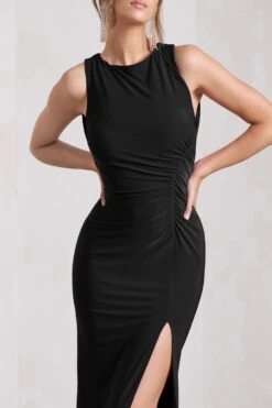 Night To Remember | Black Open-Back Split Maxi Dress 9 Night To Remember | Black Open-Back Split Maxi Dress -Sangyong Store WB CL129788002 NightToRemember BlackOpen BackSplitMaxiDressBLACK3