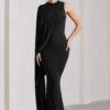 Unveil | Black One-Sleeve Cape Maxi Dress -Sangyong Store WB CL129803002 UnveilBlackOne SleeveCapeMaxiDress5