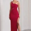 My Night | Red Asymmetric Sleeveless Cut-Out Split Maxi Dress -Sangyong Store WB CL130014004 MyNightRedAsymmetricSleevelessCut OutSplitMaxiDress0