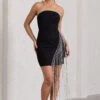 Upon A Star | Black Bandeau Diamante Fringe Mini Dress -Sangyong Store WB CL130026002 UponAStarBlackBandeauDiamanteFringeMiniDress2 bcf7266a 691a 408f 9f4d 41aa974c1d02
