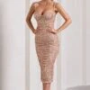 New Energy | Gold Sequin Strappy Ruched Bodycon Midi Dress -Sangyong Store WB CL132055007 NewEnergyGoldSequinStrappyRuchedBodyconMidiDress4
