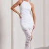 Caught My Eye | White Sequin Asymmetric Strappy Maxi Dress -Sangyong Store WB CL133037005 CaughtMyEyeWhiteSequinAsymmetricStrappyMaxiDress4
