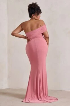 Forever & Always | Blush Pink One Shoulder Fishtail Maxi Dress -Sangyong Store WB HR CL124580 Forever Always BlushPinkOneShoulderFishtailMaxiDress4