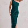 Athena | Bottle Green One Shoulder Maxi Dress 2 Athena | Bottle Green One Shoulder Maxi Dress -Sangyong Store WB HR CL126145 AthenaBottleGreenOneShoulderMaxiDress2