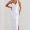 Belonging | White Ruched Cowl Maxi Dress -Sangyong Store WB HR CL126539 Belonging WhiteRuchedCowlMaxiDress0 298acd9e ef83 462c 9160 64ca54f9bc0e