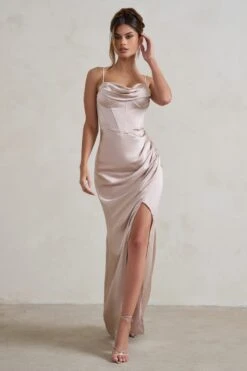 Starlight | Champagne Cowl Corset Satin Wrap Maxi Dress 11 Starlight | Champagne Cowl Corset Satin Wrap Maxi Dress -Sangyong Store WB HR CL128403 StarlightChampagneCowlCorsetSatinWrapMaxiDress3