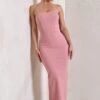 Dina | Powder Pink Bandeau Maxi Dress With Split 1 Dina | Powder Pink Bandeau Maxi Dress With Split -Sangyong Store WB HR CL129322 DinaPowderPinkBandeauMaxiDressWithSplit1
