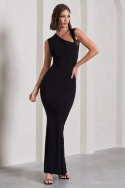 Behind The Scenes | Black Sleeveless Cut-Out Maxi Dress -Sangyong Store WB HR CL129786002 BehindTheScenesBlackSleevelessCut OutMaxiDress3